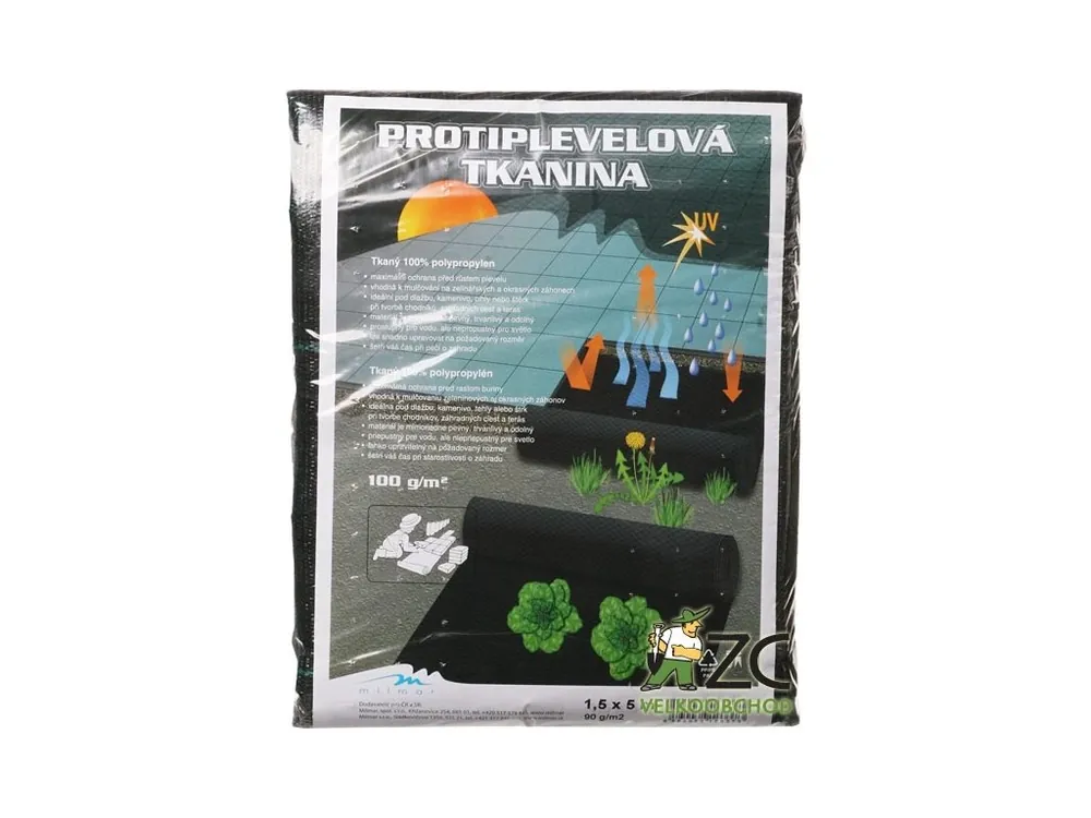 Tkaná textilie 90g - 1,5x5m černá Sleva