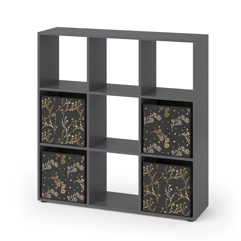 Dělicí stěna Nove Černá 104 x 108 cm se 4 skládacími boxy opt.2 Vicco Nejlepší Volba