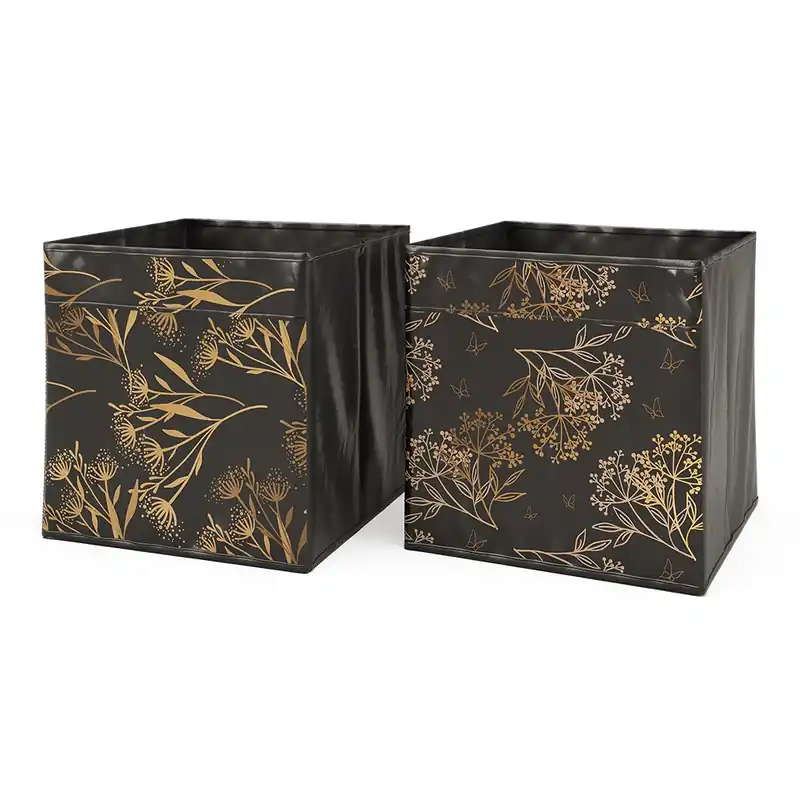 Skládací box Černá/zlatá 30 x 30 cm Sada 2 kusů Varianta1 Vicco Nejprodávanější