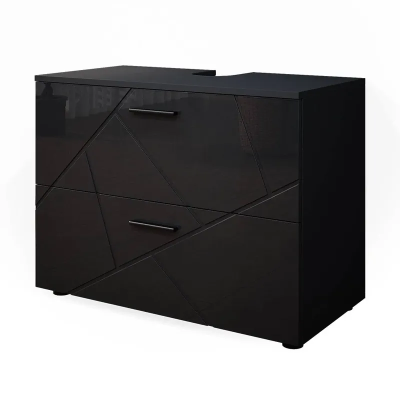 Základní skříňka pod umyvadlo Irma Antracitový vysoký lesk 80 x 58.6 cm Vicco Cenový Hit