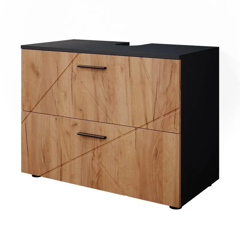 Dolní skříňka pod dřez Irma Zlatý dub power/antracit 80 x 58.6 cm Vicco Novinka