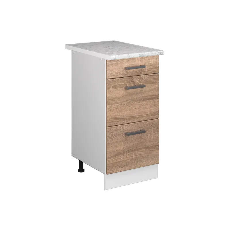 Akce Spodní skříňka kuchyňské linky R-Line Sonoma 40 cm se zásuvkami a pracovní deskou Vicco