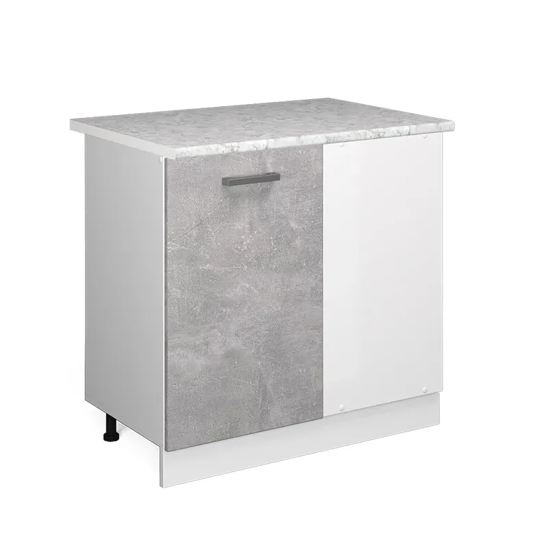 Značkový Rohová skříňka R-Line Beton 86 cm s pracovní deskou Vicco