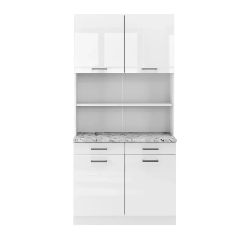 Kuchyňský blok R-Line Bílá vysoký lesk 100 cm S pracovní deskou Vicco Cenová Bomba