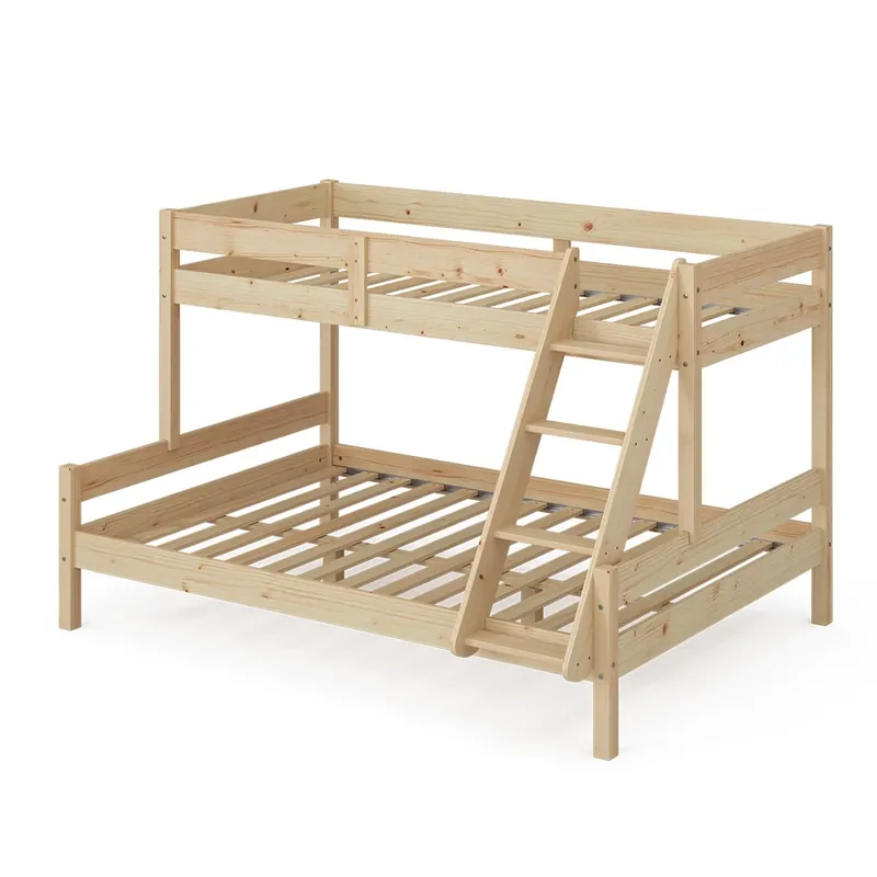 Patrová postel Everest Přírodní dřevo 140x200 / 90x200 cm Vitalispa Vrácení Zdarma