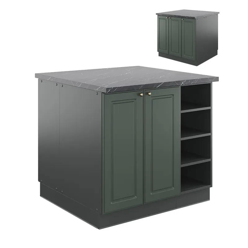 Kuchyňský ostrov Fame-Line Zeleno-zlatá Country House/Anthracite 90 cm bez pracovní desky Vicco Oblíbený
