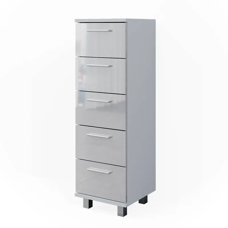 Vysoce Kvalitní Skříňka do koupelny Ilias Bílá vysoký lesk 30 x 95 cm Vicco