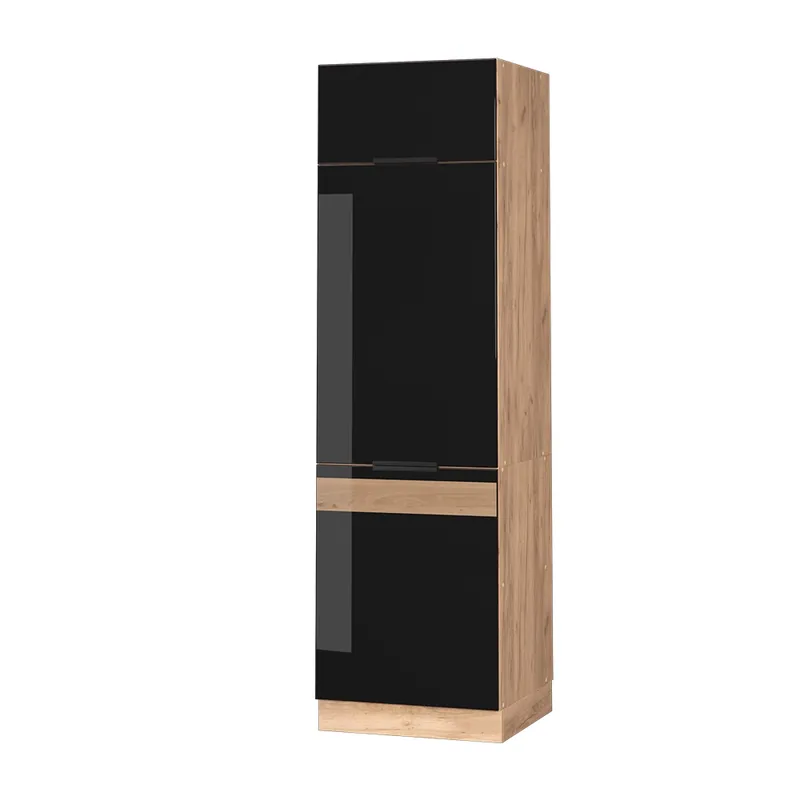 Nejlepší Volba Skříňka na lednici Fame-Line Černý dub vysoký lesk 60 cm Vicco