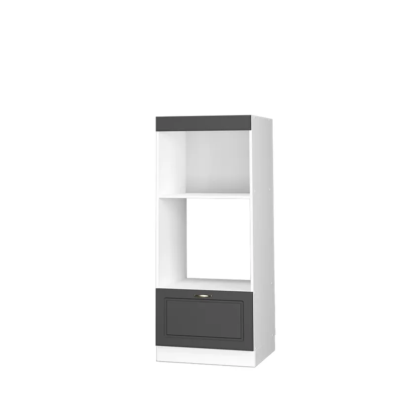 Rychlé Dodání Skříňka na mikrovlnnou troubu Fame-Line Anthrazit-Gold Landhaus 60 cm otevřený Vicco