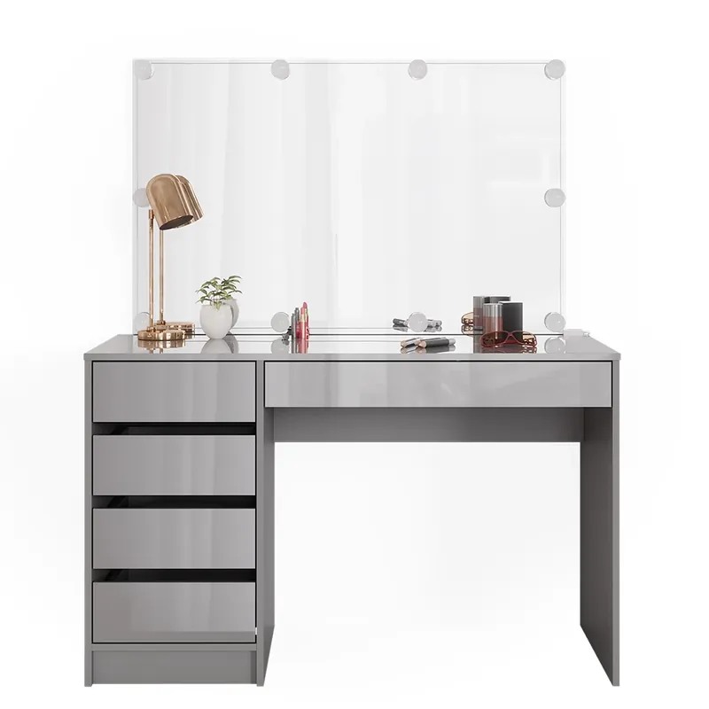 Rychlé Dodání Toaletní stolek Sherry Šedá 120 cm s osvětlením LED Vicco