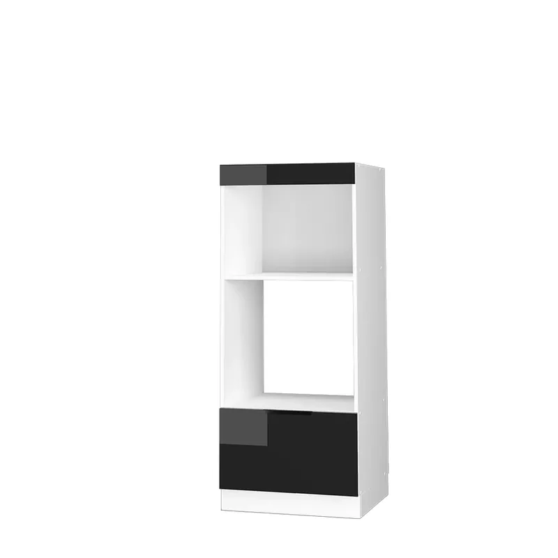 Cenově Výhodný Skříňka na mikrovlnnou troubu Fame-Line Černý dub vysoký lesk 60 cm otevřít Vicco
