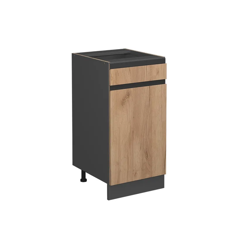 Jen Po Omezenou Doba Spodní skříňka kuchyňské linky R-Line Zlatý mocný dub 40 cm Tvar J, bez pracovní desky Vicco