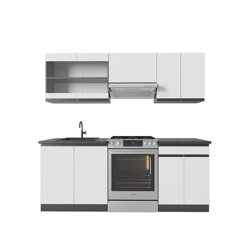 Kuchyňský kout R-Line Bílá/antracitová 200 cm Tvar J Vicco Finální Výprodej