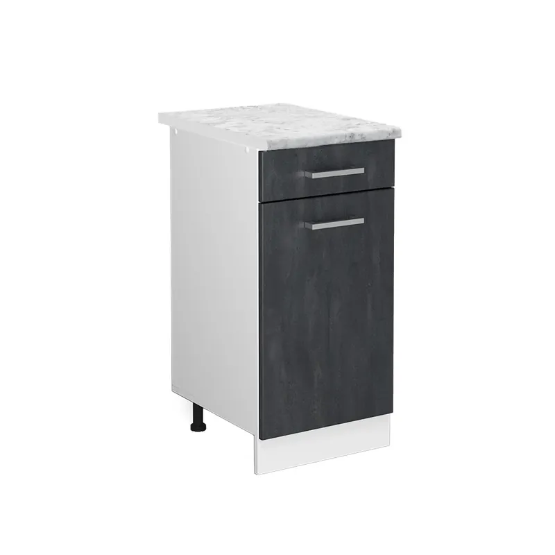 Nejlepší Cena Spodní skříňka kuchyňské linky R-Line Černý beton 40 cm PD Mramor Vicco