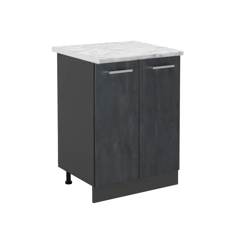 Spodní skříňka kuchyňské linky R-Line Černý beton 60 cm PD Mramor Vicco Výhodná Nabídka