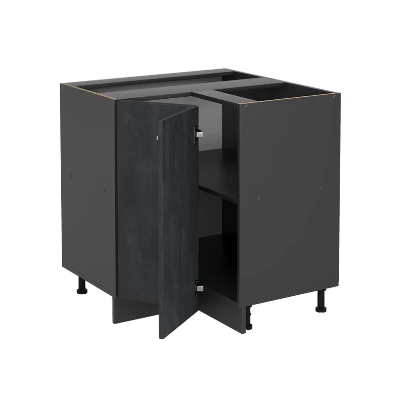 Tovární Cena Rohová skříňka R-Line Černý beton 75.6 cm PD Dub Vicco