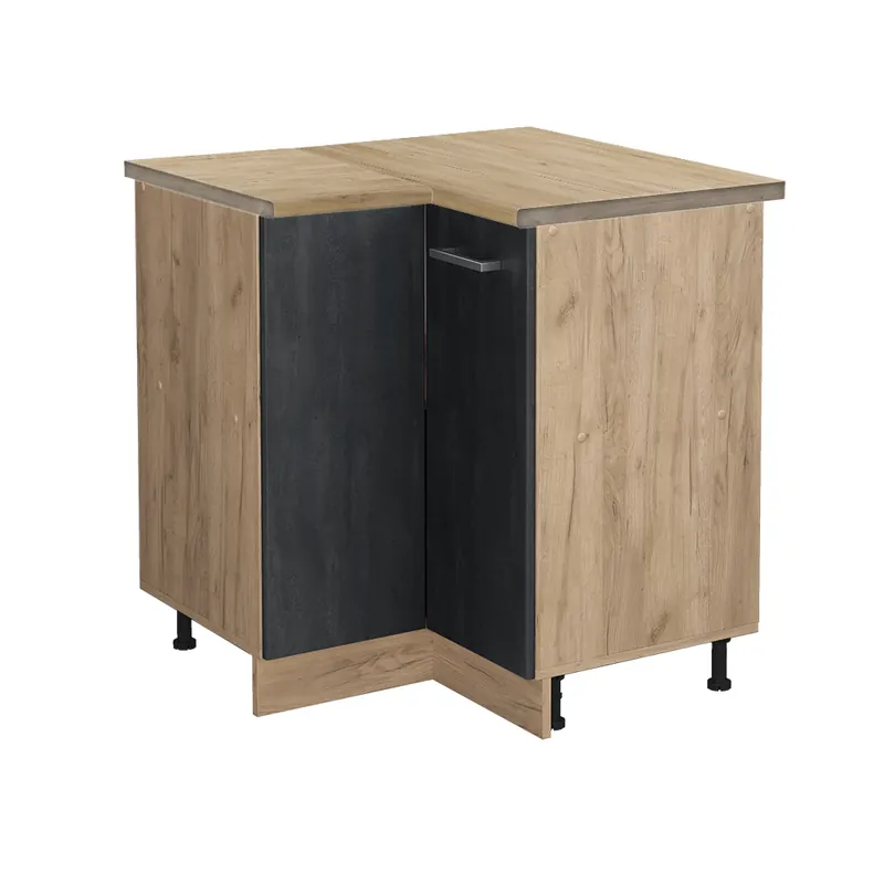 Rohová skříňka R-Line Černý beton 75.6 cm PD Dub Vicco Značkový