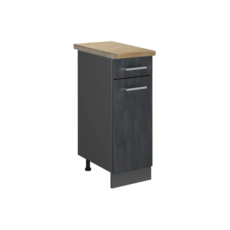 Spodní skříňka kuchyňské linky R-Line Černý beton 30 cm PD Dub Vicco Tovární Cena