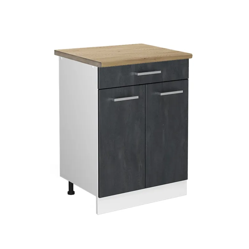 Spodní skříňka kuchyňské linky R-Line Černý beton 60 cm PD Dub Vicco Expresní Doručení