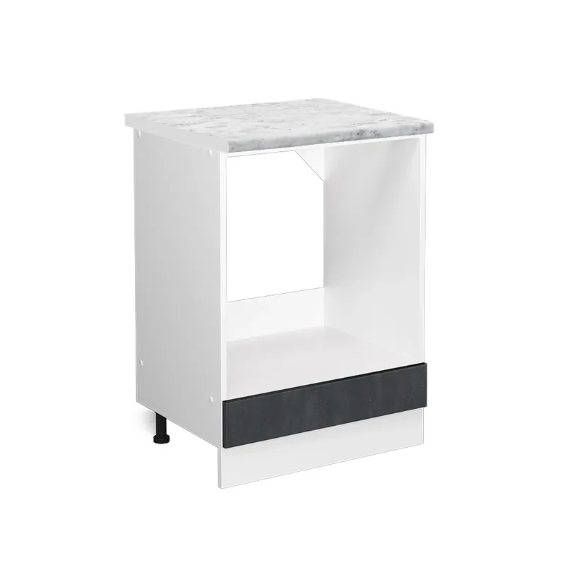 Super Cena Skříňka na vestavěnou troubu R-Line Černý beton 60 cm PD Mramor Vicco