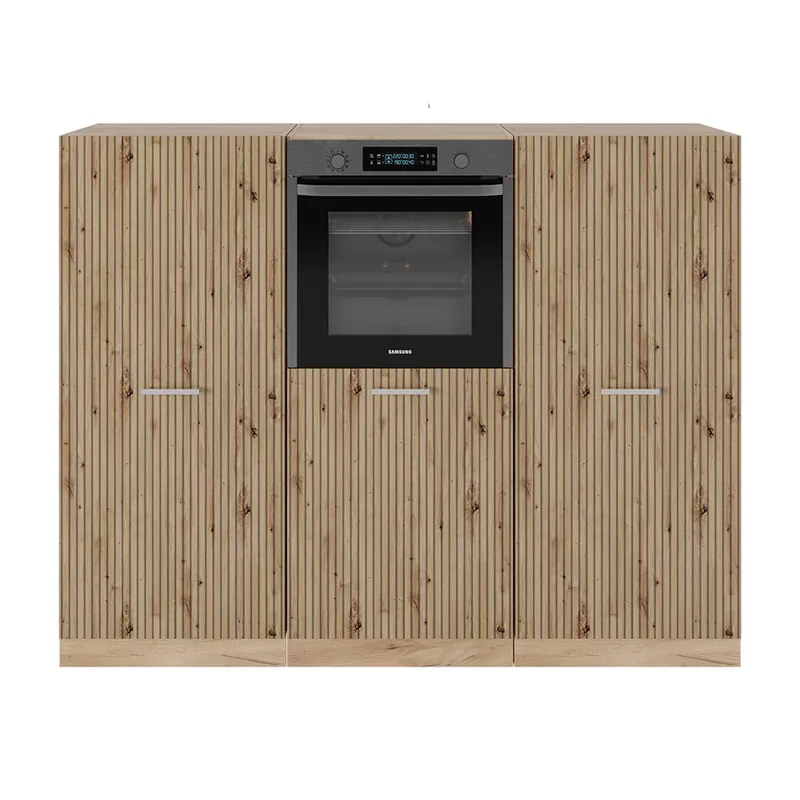 Zlevněný Kuchyňský blok R-Line Dub Artisan / dub Goldkraft 180 cm bez pracovní desky Vicco