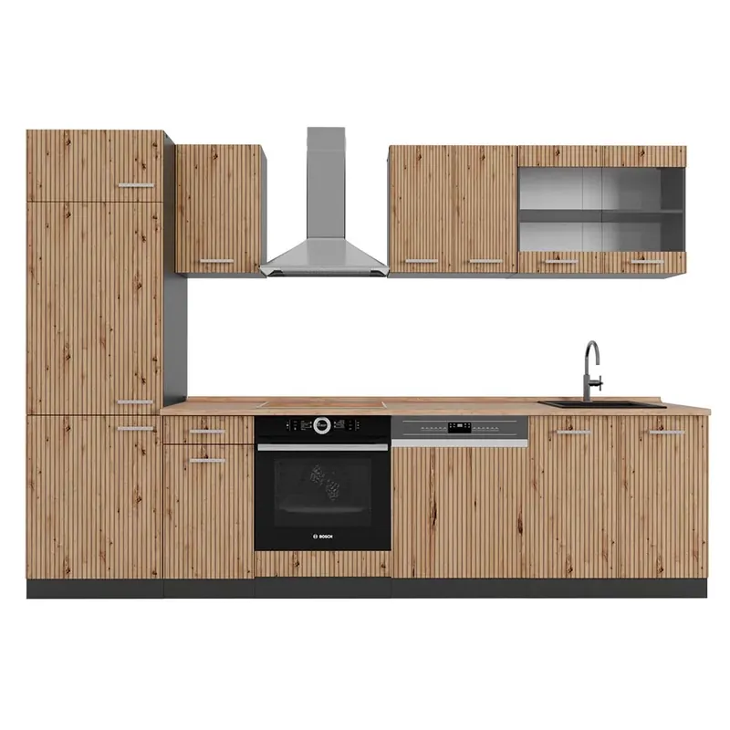 Speciální Cena Kuchyňský kout R-Line Dub Artisan/antracit 300 cm , PD Dub Vicco