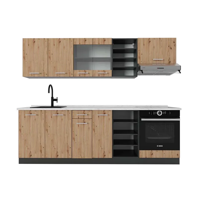 Kuchyňský kout R-Line Dub Artisan/antracit 240 cm s pracovní deskou Vicco Objednat Nyní