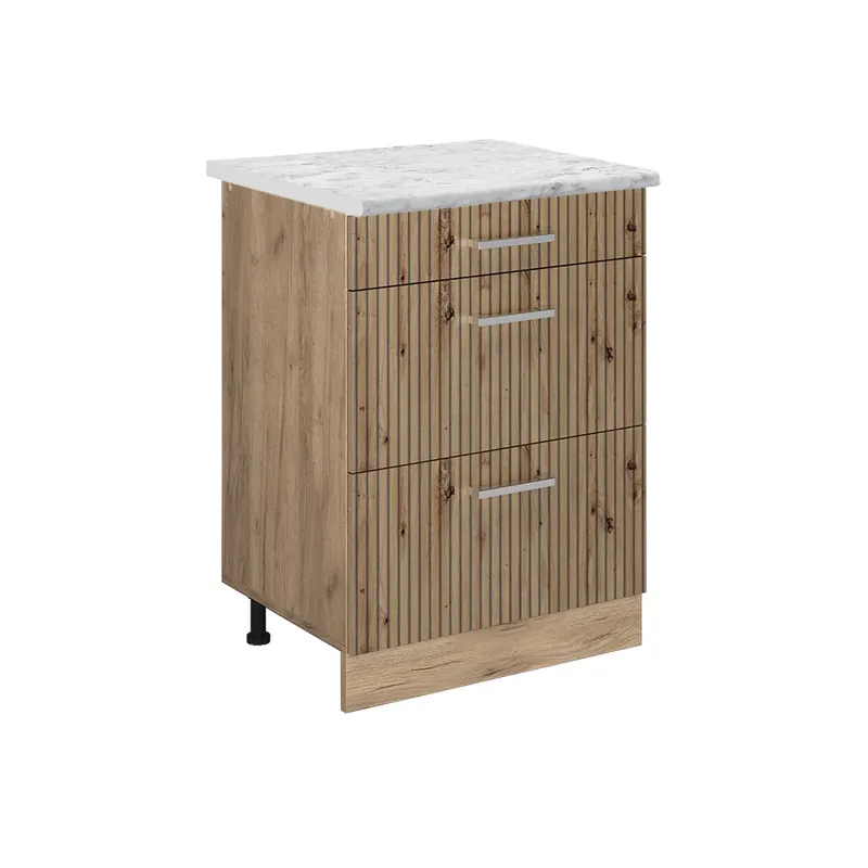 Spodní skříňka kuchyňské linky R-Line Řemeslný dub 60 cm PD Mramor Vicco Speciální Cena
