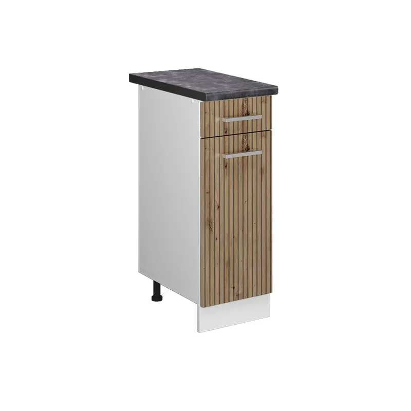 Spodní skříňka kuchyňské linky R-Line Řemeslný dub 30 cm , PD Antracit Vicco Pouze Dnes