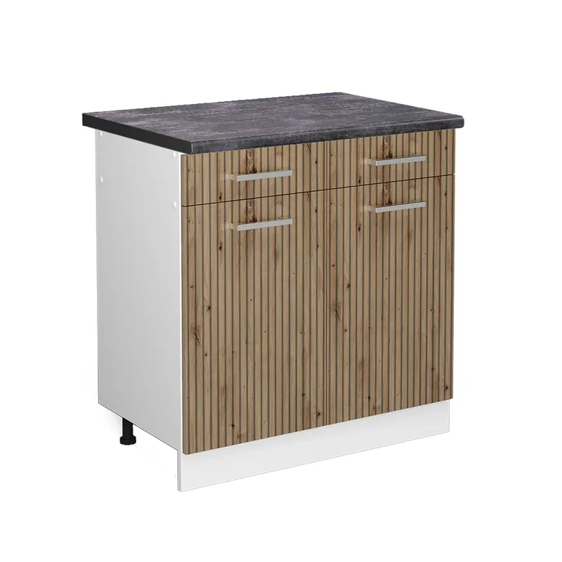Originální Spodní skříňka kuchyňské linky R-Line Řemeslný dub 80 cm , PD Antracit Vicco