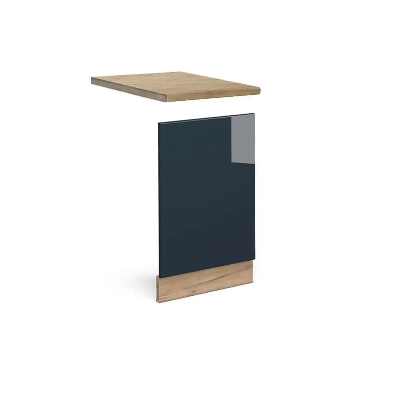 Přední panel Fame-Line Tmavě modrá s vysokým leskem 45 cm , PD Dub Vicco Originální
