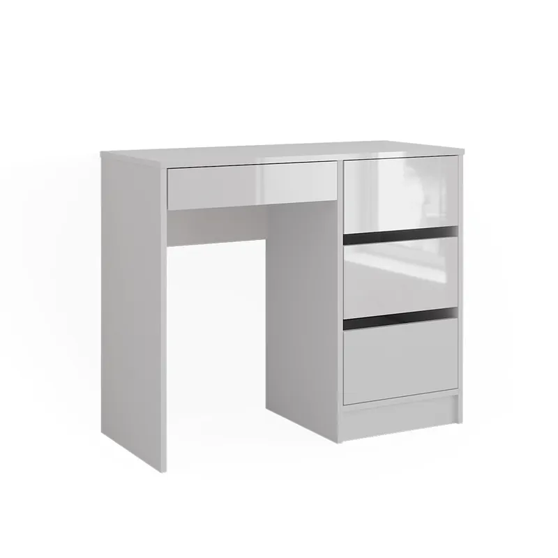 Akční Nabídka Stůl Sherry Bílá vysoký lesk 90 x 40 cm se zásuvkami Vicco