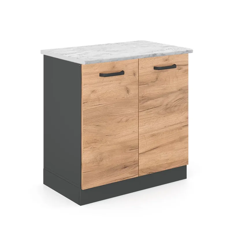 Ihned K Objednání Skříňka pod dřez R-Line Zlatý mocný dub 80 cm PD Mramor Vicco