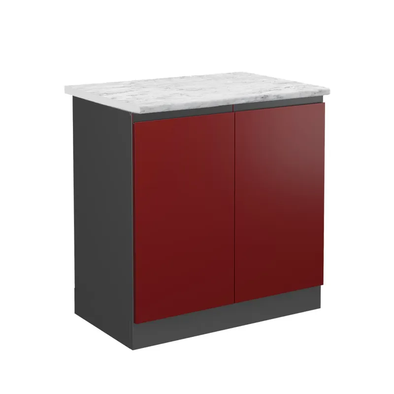 Novinka Skříňka pod dřez R-Line Červená 80 cm PD Mramor Vicco