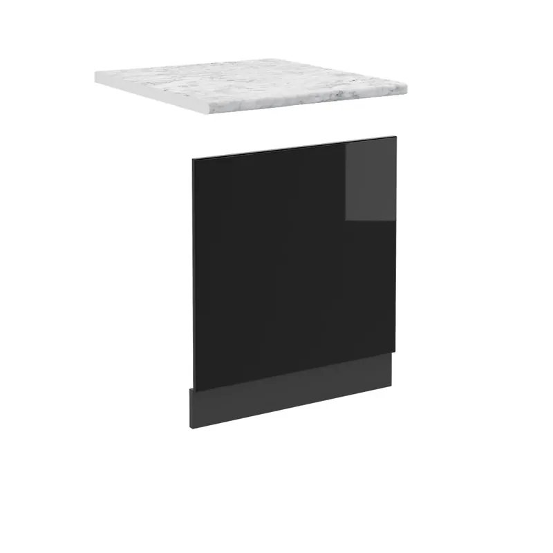 Expresní Doručení Přední panel R-Line Černý vysoký lesk 60 cm , PD Mramor Vicco