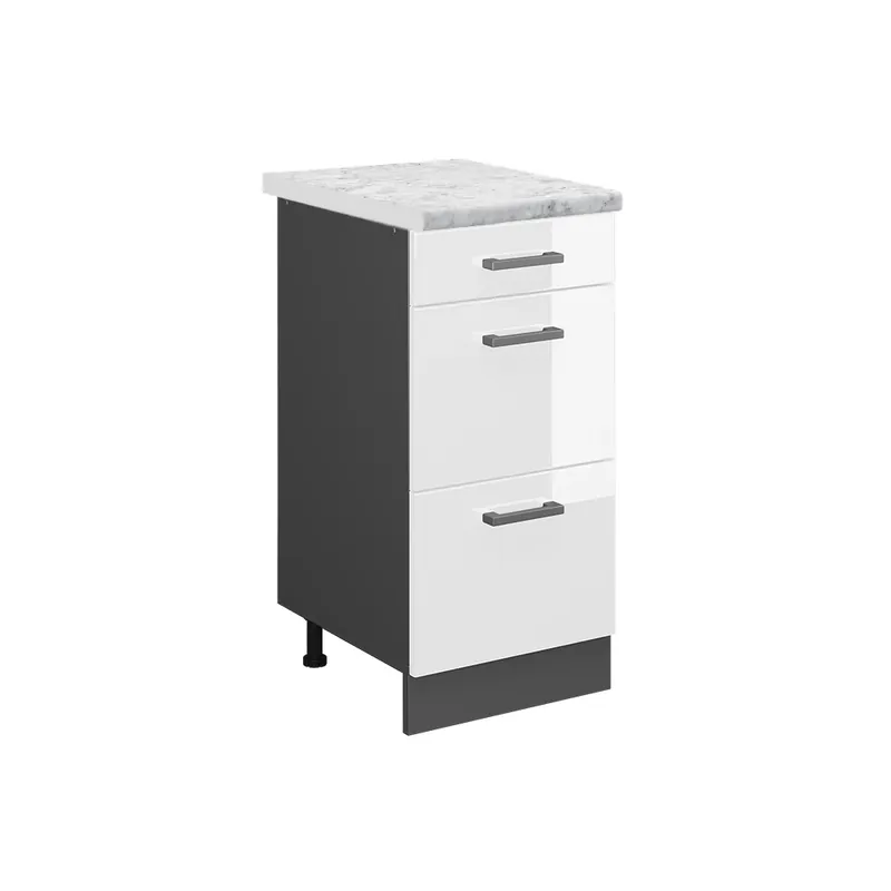 Spodní skříňka kuchyňské linky R-Line Bílá vysoký lesk 40 cm PD Mramor Vicco Odeslání Ihned