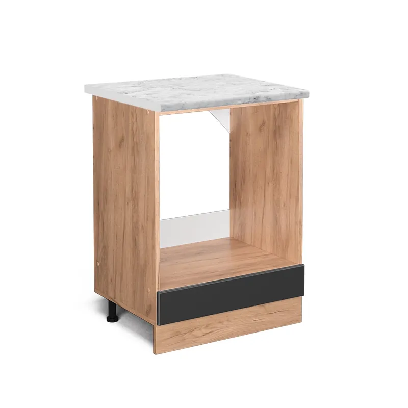 Skříňka na vestavěnou troubu R-Line Antracitový vysoký lesk 60 cm PD Mramor Vicco Finální Výprodej