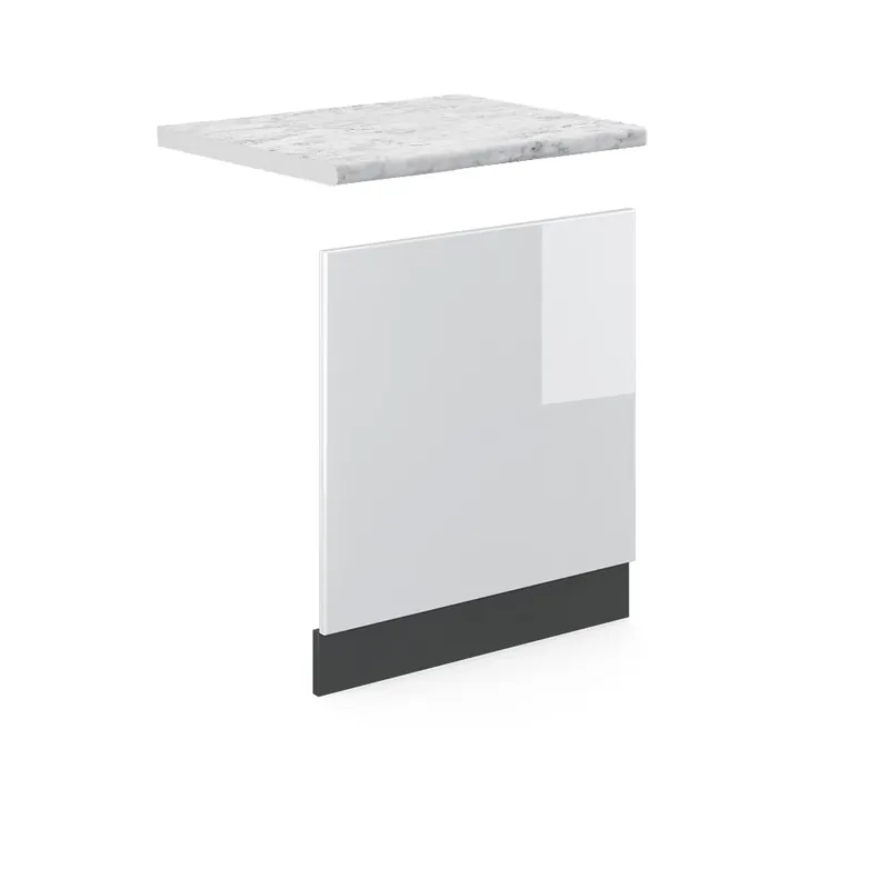 Akce Přední panel R-Line Bílá vysoký lesk 60 cm , PD Mramor Vicco