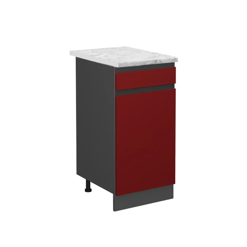 Levný Spodní skříňka kuchyňské linky R-Line Červená 40 cm PD Mramor Vicco