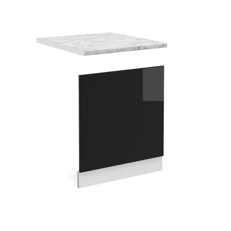 Hit Sezóny Přední panel R-Line Černý vysoký lesk 60 cm , PD Mramor Vicco