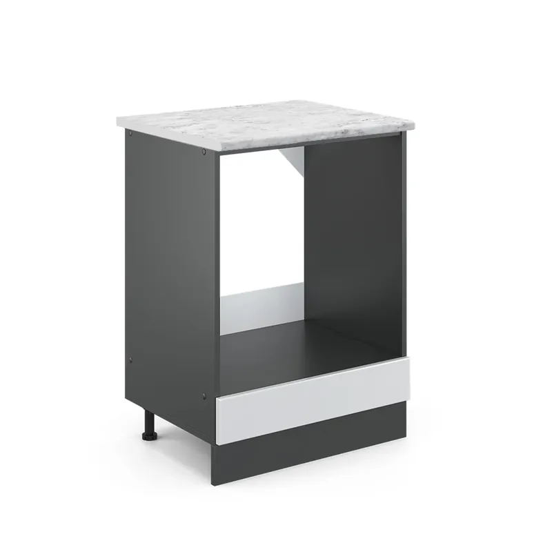 Speciální Cena Skříňka na vestavěnou troubu R-Line Bílá vysoký lesk 60 cm PD Mramor Vicco