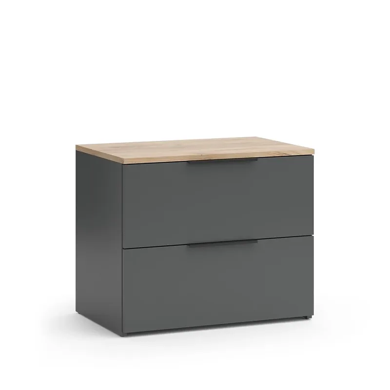 Nejlepší Volba Příborník Wido Antracit 60 x 50 cm se 2 zásuvkami Vicco