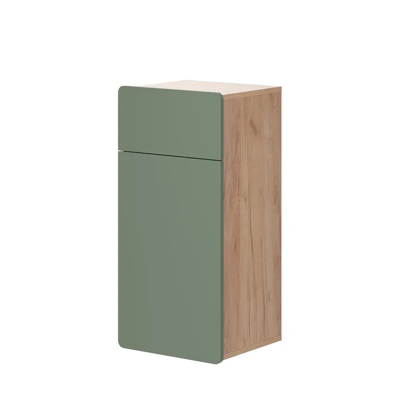 Střední skříňka Izan Zelený/zlatý dub 36.6 x 76.6 cm se zásuvkou a dvířky Vicco Nakupujte Hned