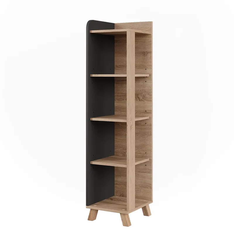 Akce Koupelnová polička Karen Sonoma/antracit 30 x 128 cm se 4 přihrádkami Vicco