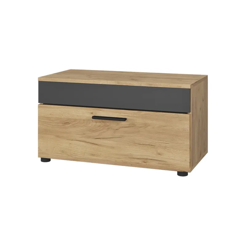 Skříňka do obývacího pokoje Berno Zlatý dub power/antracit 70.8 x 38.9 cm s výklopnými dveřmi Vicco Bezpečná Platba