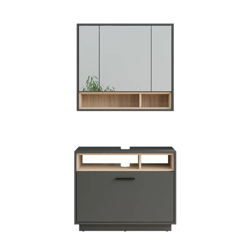 Sada koupelnového nábytku Beatrice Anthracite/Sonoma Sada 1 Vicco Výprodej