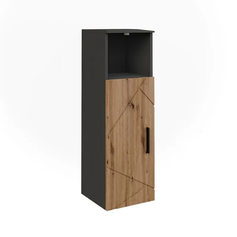 Akční Cena Midi skříňka Irma Antracit/Zlatý mocný dub 30 x 93 cm s 1 dveřmi Vicco