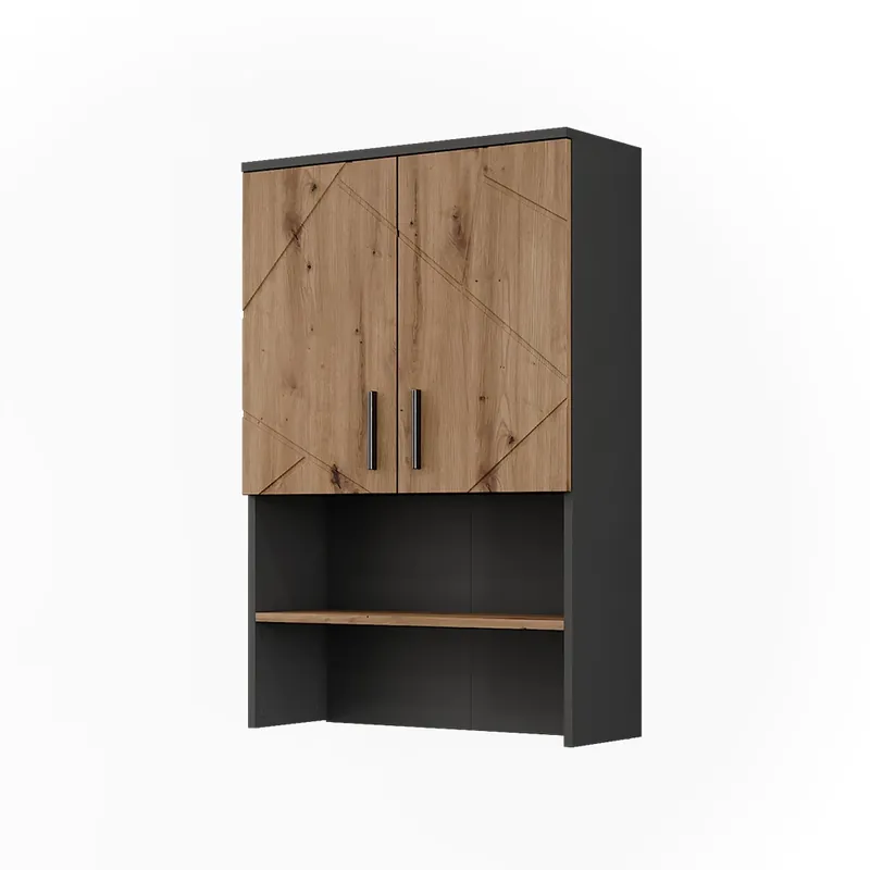 Super Cena Konstrukce skříňky na pračku Irma Antracit/Zlatý mocný dub 68 x 103.5 cm se 2 dveřmi Vicco