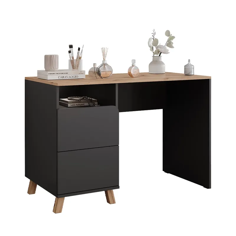 Nízká Cena Toaletní stolek Karen Antracit/Artisan 110 cm se zásuvkami Vicco