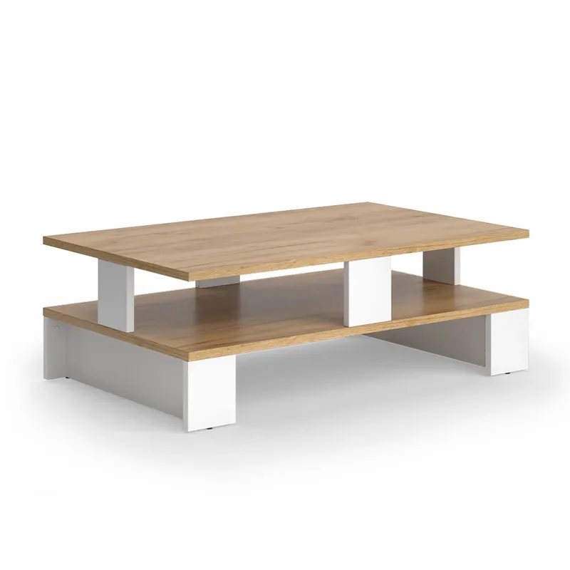 Top Prodej Konferenční stůl Belina Zlatá síla dub/bílá 80 x 50 cm se dvěma úrovněmi Vicco